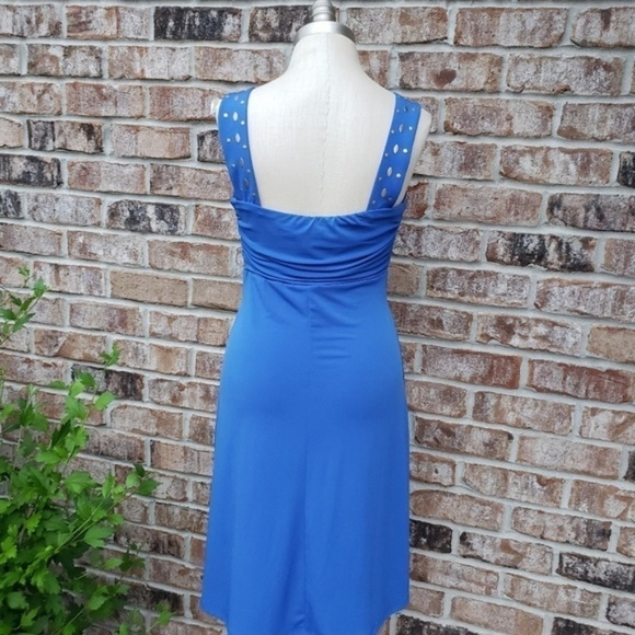 NWT Style & Co Studded V-Neck Dress Blue S - Picture 2 of 7